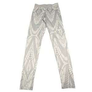 Nike Pro Dri-Fit Geometric Gray White Leggings Women's Medium